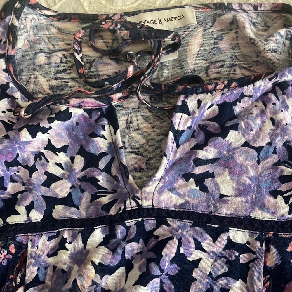 Boho floral block pattern shirt - Picture 2 of 4